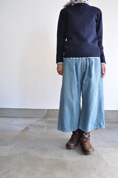 kapital/キャピタル シャンブレーストライプ ワークプルシャツ