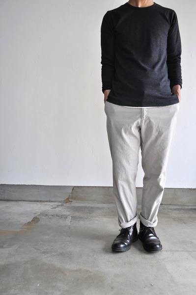 gicipi/ジチピ 301WAFFLE GIRO COLLO M/L ワッフル素材クルーネック長袖