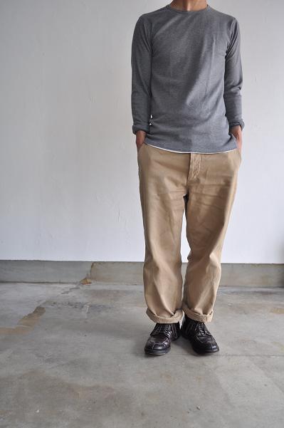 gicipi/ジチピ 301WAFFLE GIRO COLLO M/L ワッフル素材クルーネック長袖