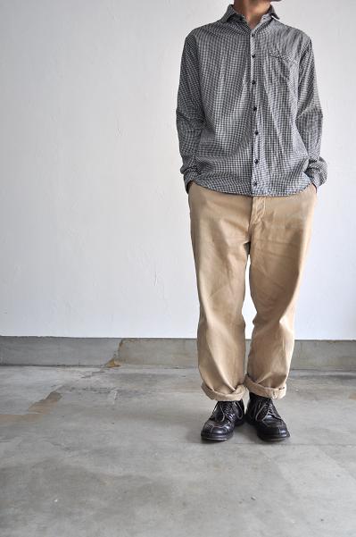 jujudhau/ズーズーダウ ROUND COLLAR(W/C CHECK)