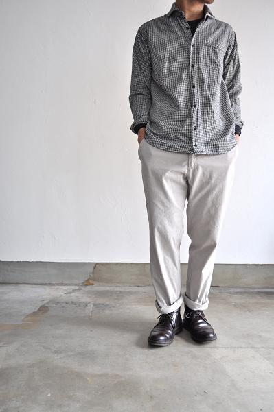jujudhau/ズーズーダウ ROUND COLLAR(W/C CHECK)