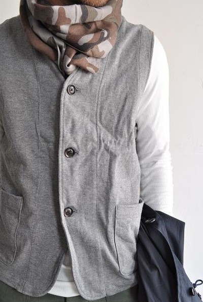 COMME des GARCONS HOMME ウールビエラ 迷彩柄プリントストール