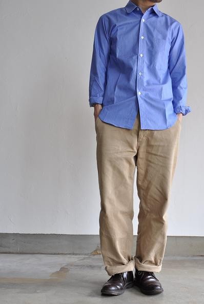 COMME des GARCONS HOMME/コムデギャルソン オム ラウンドカラーストライプシャツ