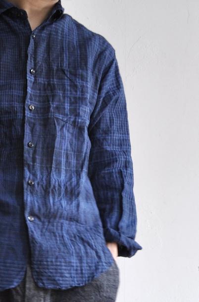 STYLE CRAFT WARDROBE/スタイルクラフトワードローブ SHIRTS #1(LINEN BLUE CHECK)