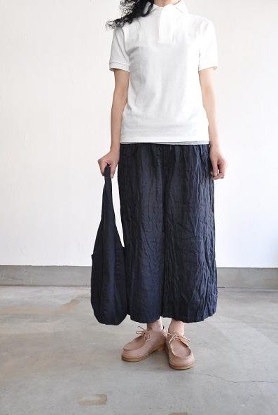 prit/プリット 60/1フレンチリネン ギャザーワイドパンツ