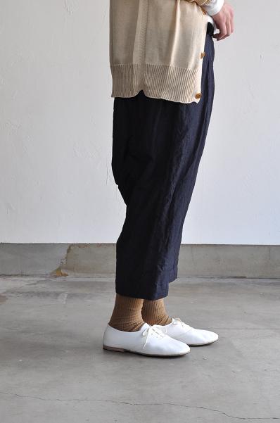 NO CONTROL AIR/ノーコントロールエアー 強撚ウール×強撚リネン シャンブレー サルエルパンツ