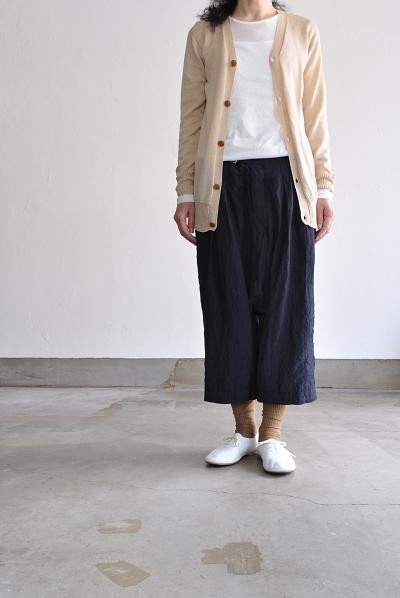 NO CONTROL AIR/ノーコントロールエアー 強撚ウール×強撚リネン シャンブレー サルエルパンツ