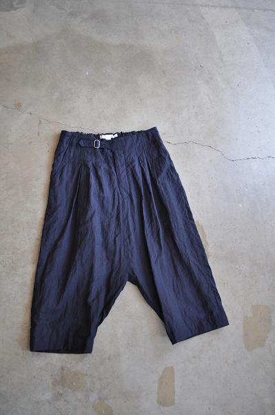NO CONTROL AIR/ノーコントロールエアー 強撚ウール×強撚リネン シャンブレー サルエルパンツ