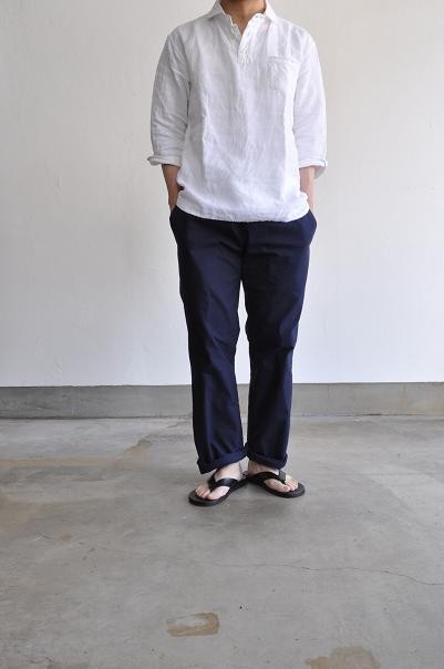 jujudhau/ズーズーダウ 3/4 P.O.(Linen)/リネン3/4シャツ