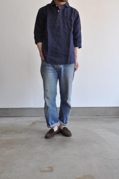 jujudhau/ズーズーダウ 3/4 P.O.(Linen)/リネン3/4シャツ