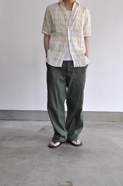 Ordinary fits/オーディナリー フィッツ S/S LITHUANIA LINEN SHIRT(CHECK)