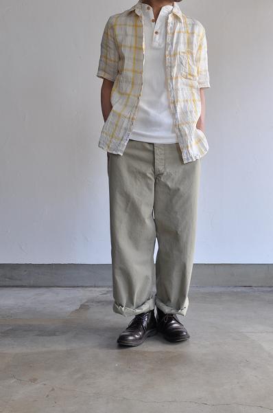 Ordinary fits/オーディナリー フィッツ S/S LITHUANIA LINEN SHIRT(CHECK)