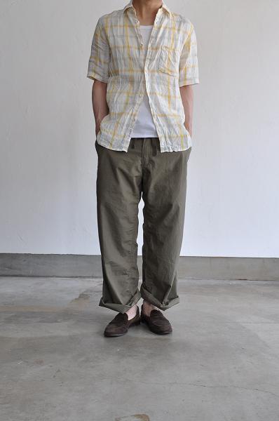 Ordinary fits/オーディナリー フィッツ S/S LITHUANIA LINEN SHIRT(CHECK)