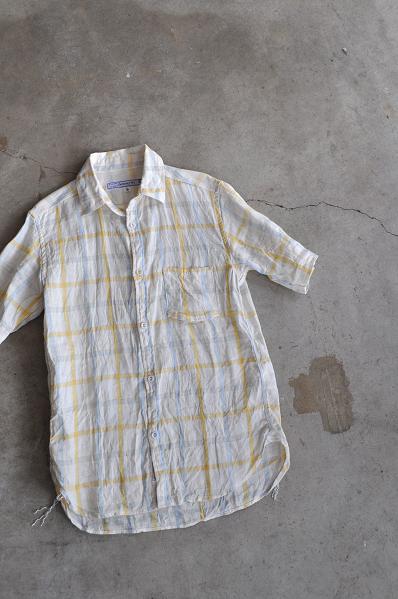 Ordinary fits/オーディナリー フィッツ S/S LITHUANIA LINEN SHIRT(CHECK)