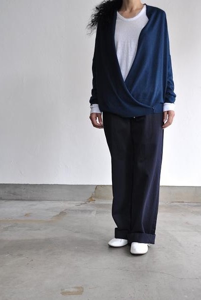ゴーシュ コットンウールツイル ワイドパンツ