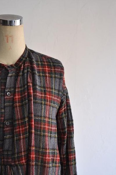 kapital/キャピタル ウールガーゼタータンチェック フィッシャーマンズローブ