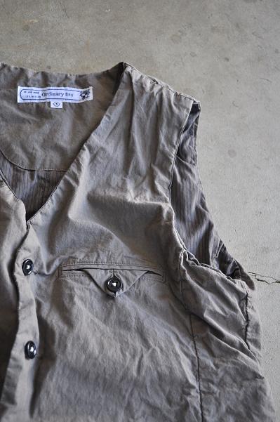 Ordinary fits/オーディナリーフィッツ SHIRRING VEST/ベスト