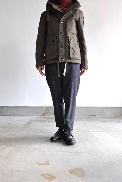 etre Pieds nus/エートル・ピエ・ニュ SHARKSKIN WOOL FLANNEL SLIM PANTS/フランネル スリムパンツ