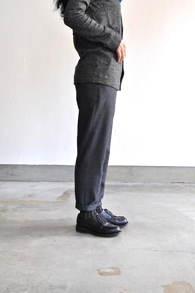 etre Pieds nus/エートル・ピエ・ニュ SHARKSKIN WOOL FLANNEL SLIM PANTS/フランネル スリムパンツ