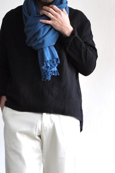 jujudhau/ズーズーダウ V-NECK SHIRTS(W/C BLACK)