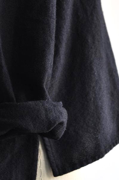 jujudhau/ズーズーダウ V-NECK SHIRTS(W/C BLACK)
