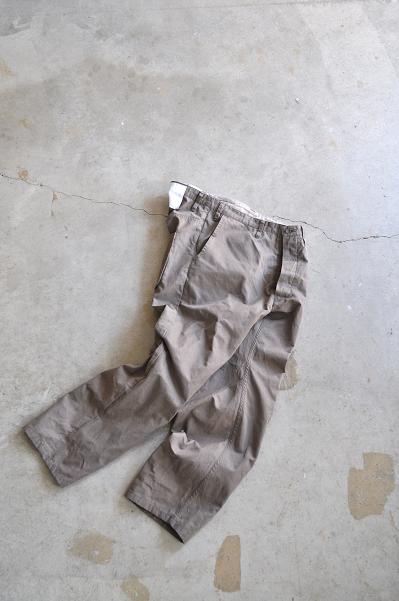 NO CONTROL AIR/ノーコントロールエアー コットンポリエステル ツイルワックスコーティング パンツ