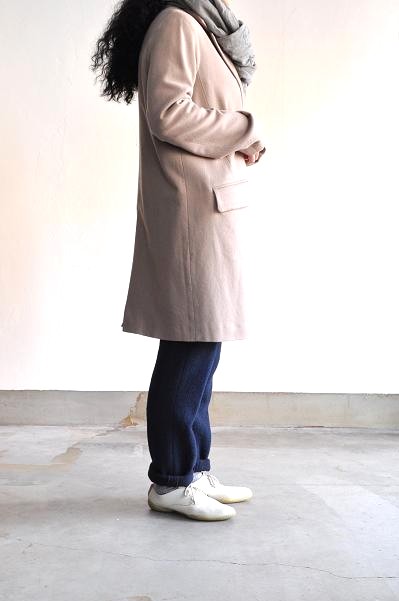 etre Pieds nus/エートル・ピエ・ニュ Camel Wool Tailored Coat/キャメルウール テーラードコート