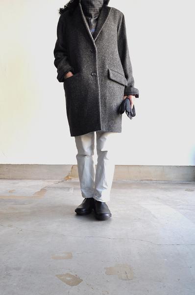 etre Pieds nus/エートル・ピエ・ニュ Lomond Tweed Tailored Coat /ローモンドツイードテーラードコート