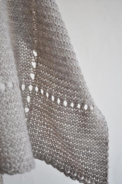 etre Pieds nus/エートル・ピエ・ニュ カシミア ガーター ラージ ショール/Cashmere Garter Large Shawl<br />