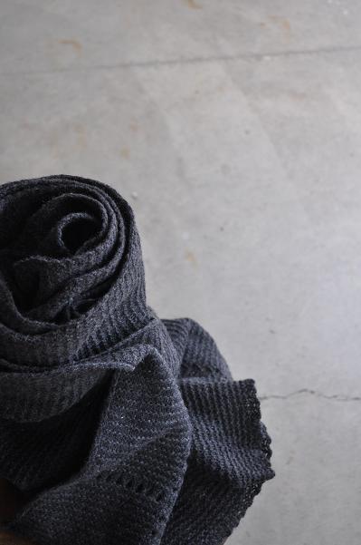 etre Pieds nus/エートル・ピエ・ニュ カシミア ガーター ラージ ショール/Cashmere Garter Large Shawl<br />