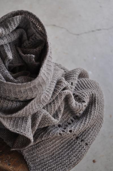 etre Pieds nus/エートル・ピエ・ニュ カシミア ガーター ラージ ショール/Cashmere Garter Large Shawl<br />