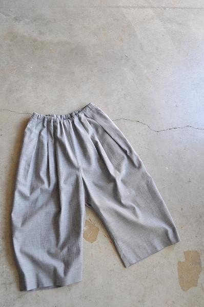 ゴーシュ ウールコットンシルクツイル キュロットパンツ