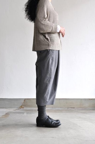 ゴーシュ ウールコットンシルクツイル キュロットパンツ