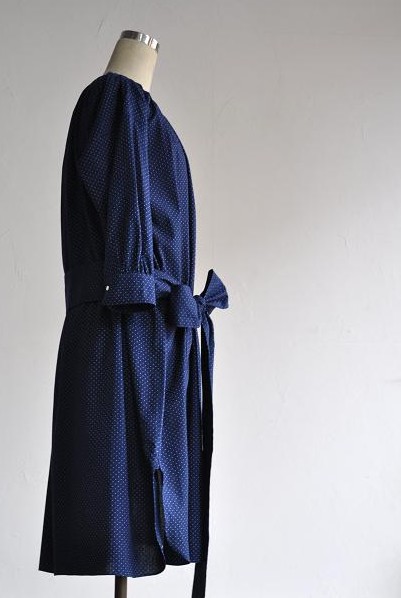 HAVERSACK/ハバーサック レディース インディゴドットプリント ワンピース