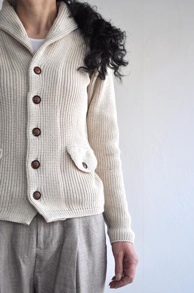 HAVERSACK/ハバーサック カーディガン/Cotton Silk 5G Rib Cardigan