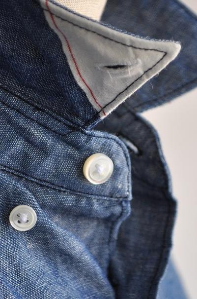 STILL BY HAND/スティルバイハンド コットンリネンシャンブレー 隠しBDシャツ
