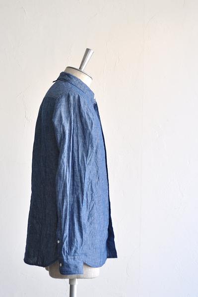 STILL BY HAND/スティルバイハンド コットンリネンシャンブレー 隠しBDシャツ