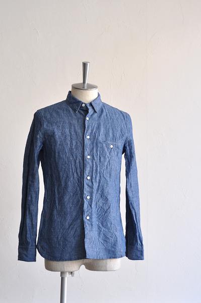 STILL BY HAND/スティルバイハンド コットンリネンシャンブレー 隠しBDシャツ