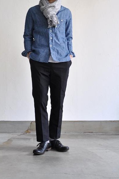 STILL BY HAND/スティルバイハンド コットンリネンシャンブレー 隠しBDシャツ