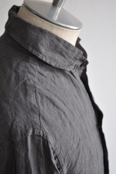 jujudhau/ズーズーダウ シャツ/ROUND COLLAR(LINEN GRAY)