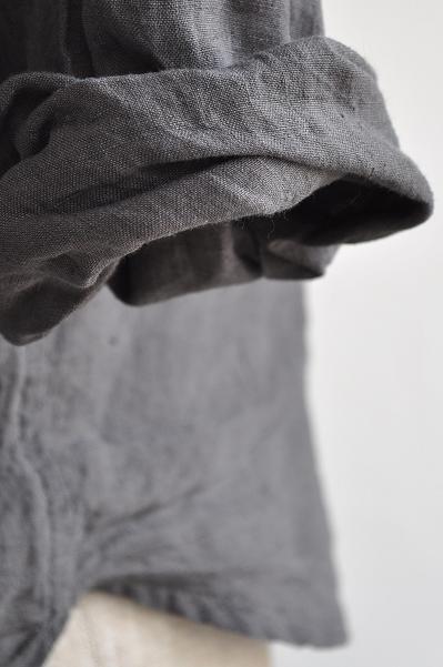 jujudhau/ズーズーダウ シャツ/ROUND COLLAR(LINEN GRAY)