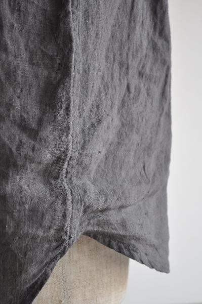 jujudhau/ズーズーダウ シャツ/ROUND COLLAR(LINEN GRAY)