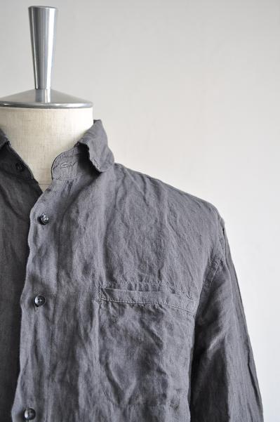 jujudhau/ズーズーダウ シャツ/ROUND COLLAR(LINEN GRAY)