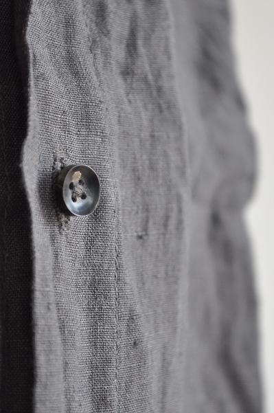 jujudhau/ズーズーダウ シャツ/ROUND COLLAR(LINEN GRAY)