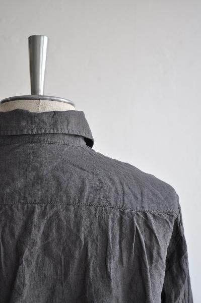 jujudhau/ズーズーダウ シャツ/ROUND COLLAR(LINEN GRAY)