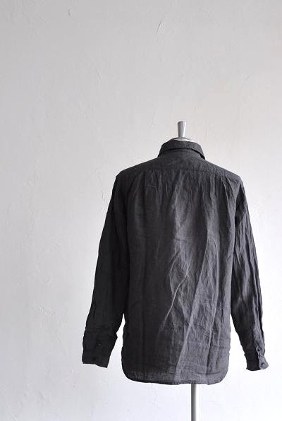 jujudhau/ズーズーダウ シャツ/ROUND COLLAR(LINEN GRAY)