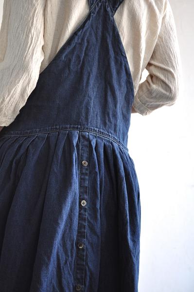 KAPITAL Shirt Denim Pleats Jumper Skirt : un.regard.moderne