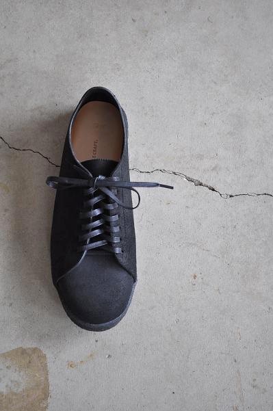 STYLE CRAFT/スタイルクラフト 靴/レザースニーカー/COURT SHOES(OIL SUEDE BLACK)