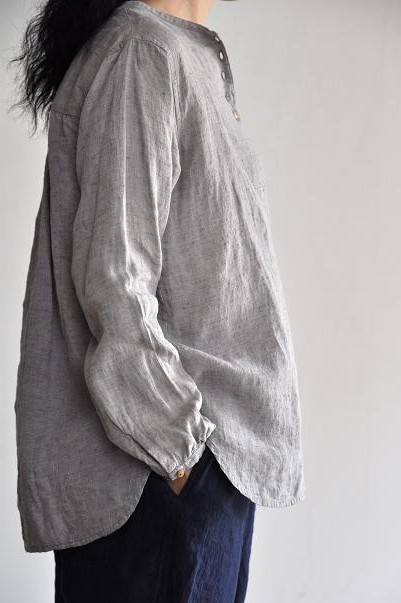 jujudhau/ズーズーダウ 12BUTTON(LINEN CHAMBRAY)