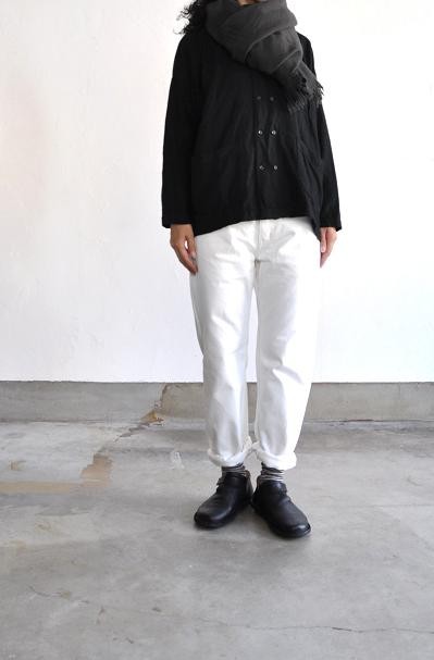 jujudhau/ズーズーダウ DOUBLE BOTTON SHIRTS WOOL CAMEL WOOL COTTON BLACK